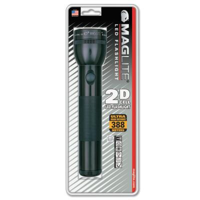 LED D-Cell Flashlight, 2 D, Black