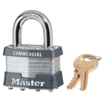 Laminated Padlocks Keyed Alike Key Code 0303, 5/16 in Dia.,3/4 in W, Silver