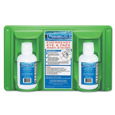 Eye & Skin Flush Emergency Station/Replacement Twin Bottles, 16 oz