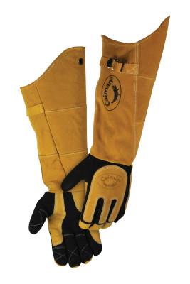 Welding Gloves, Deerskin, Tan/Black