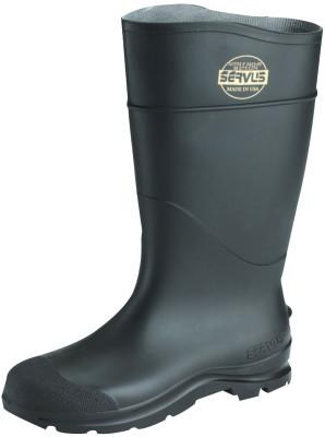 CT Economy Knee Boot, Steel Toe, Size 9, 16 in H, PVC, Black