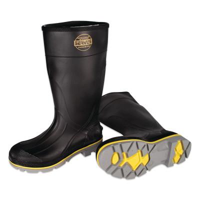 XTP Knee Boots, Size 7, PVC, Black/Yellow/Gray