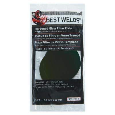 Glass Filter Plate, Shade 5, 50 mm, Green