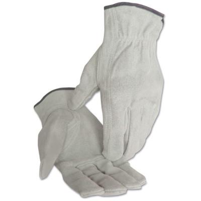 Split Cowhide Leather Driver Gloves, X-Large, Unlined, Pearl Gray