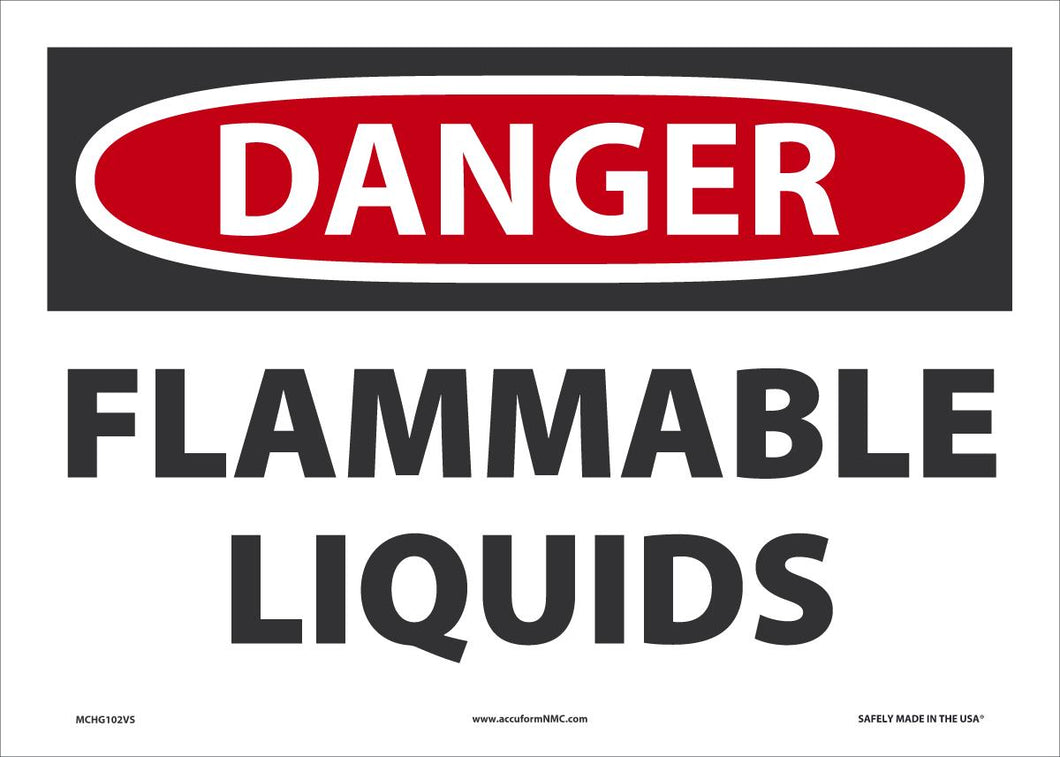 Sign DGR FLAM LIQUIDS 10X14 VN