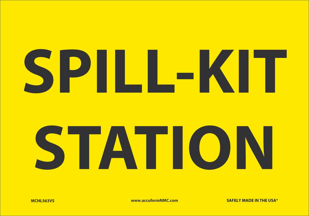 Sign SPILL-KIT STATION 7X10 VN