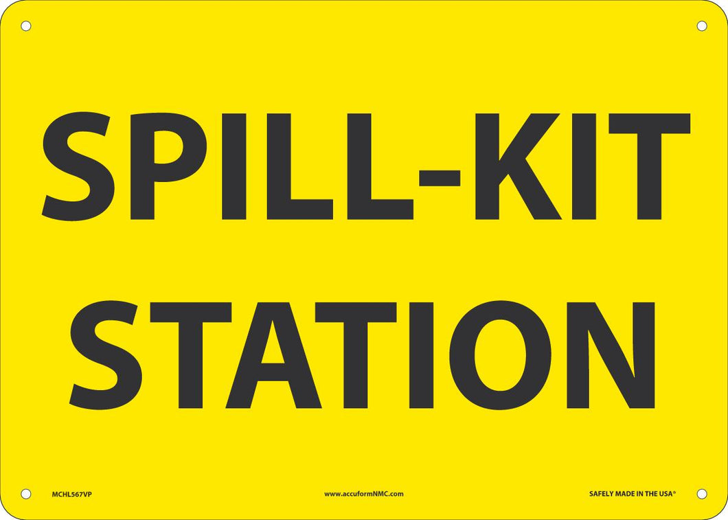 Sign SPILL-KIT STATION 10X14 PL