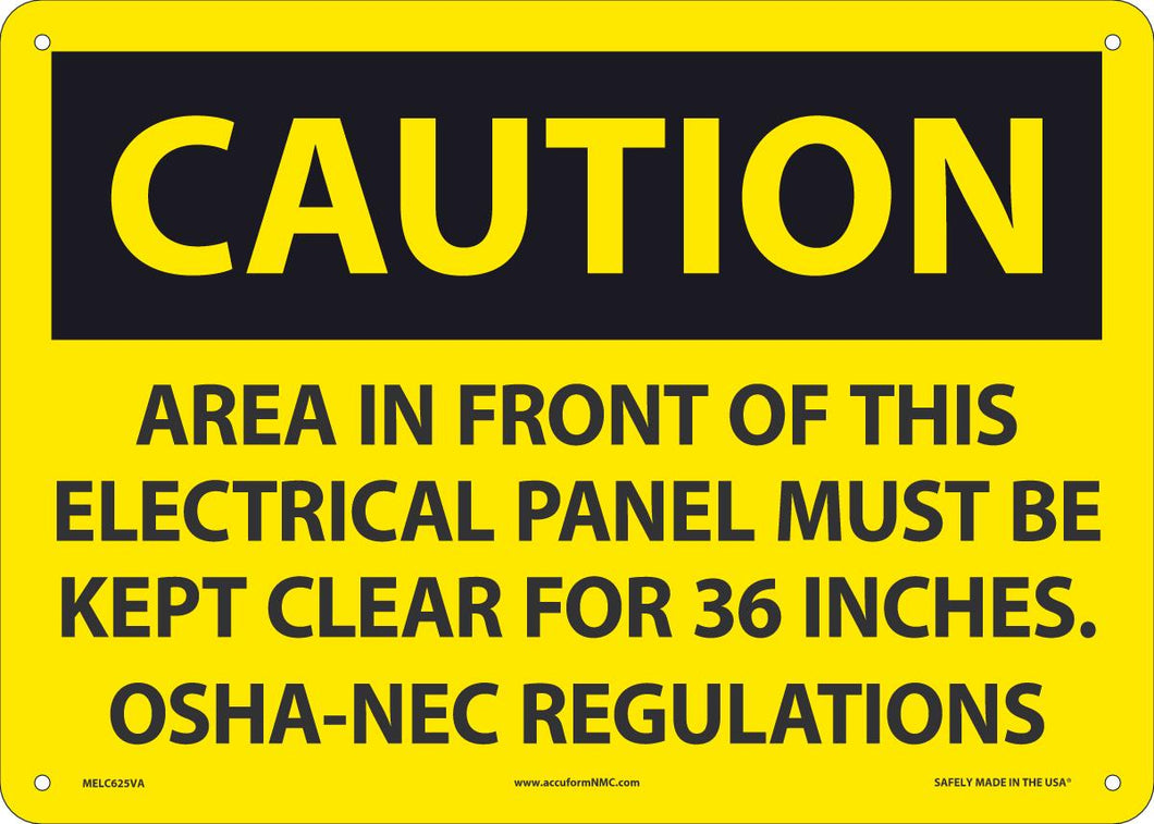 AREA IN FNT OF ELEC PANEL 10X14 AL