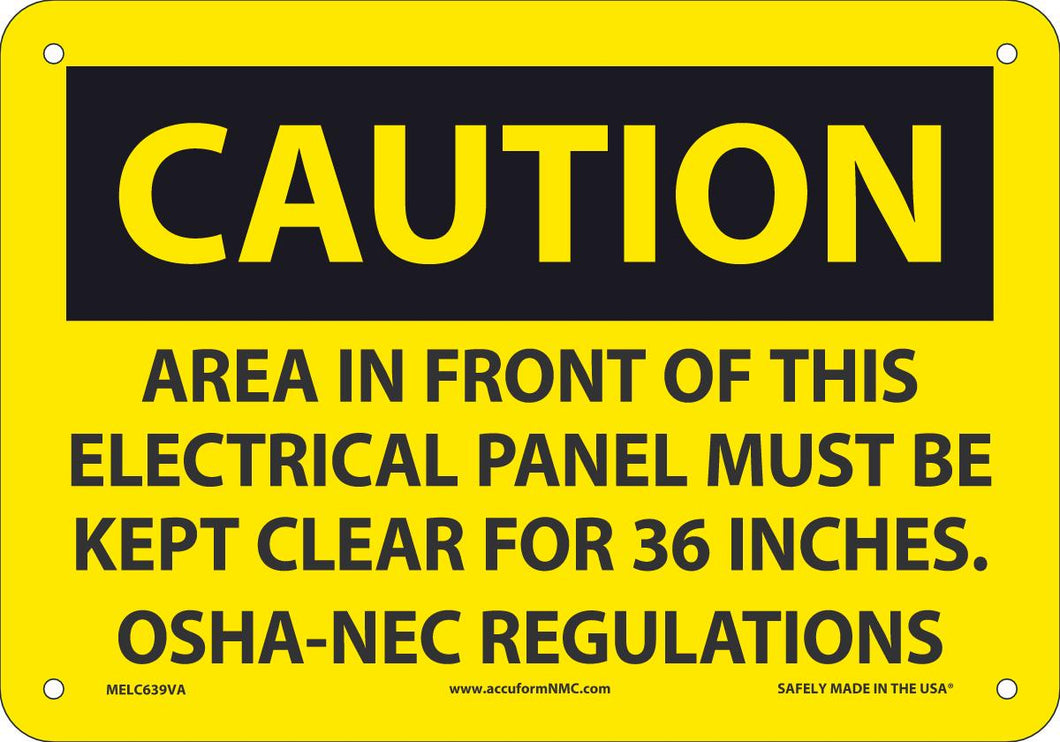 AREA IN FNT F ELEC PANEL 7X10 AL