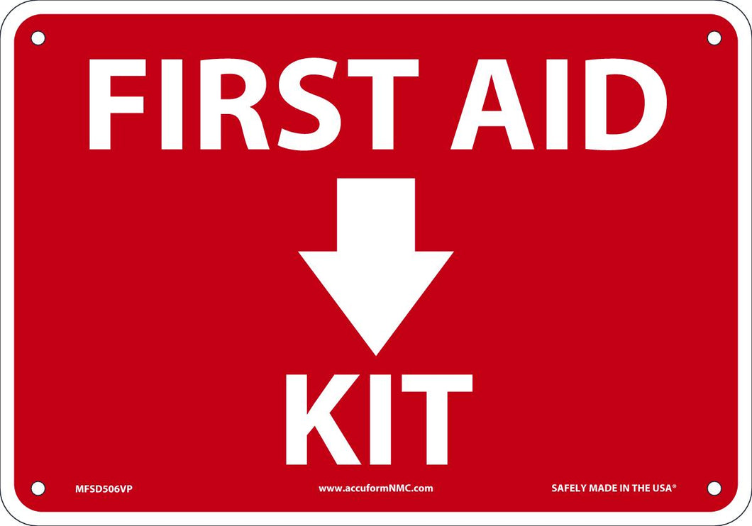 Sign FIRST AID KIT 7X10 PL